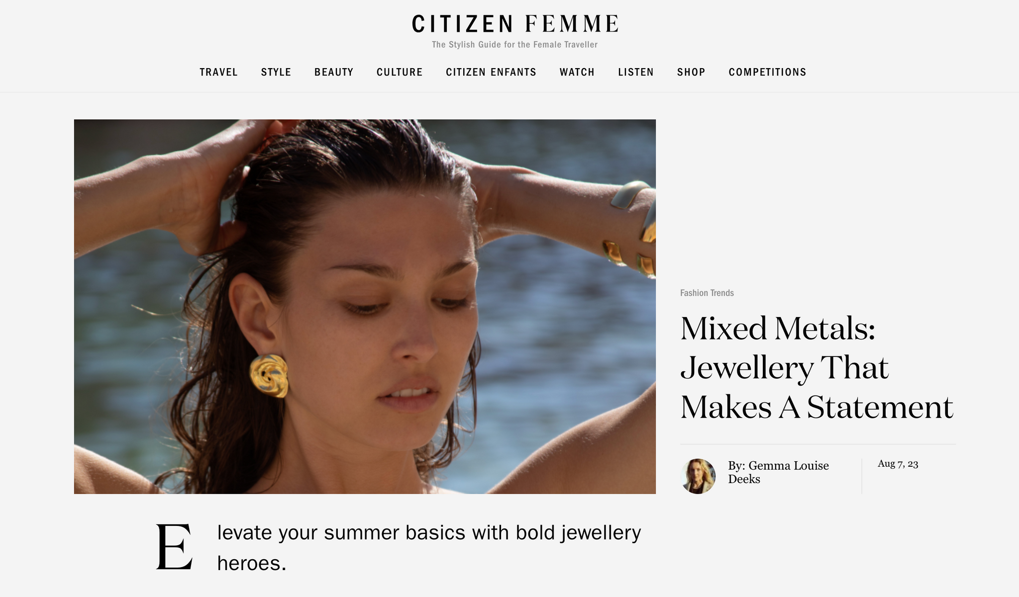CITIZEN FEMME: Mixed Metals: Jewellery That Makes A Statement