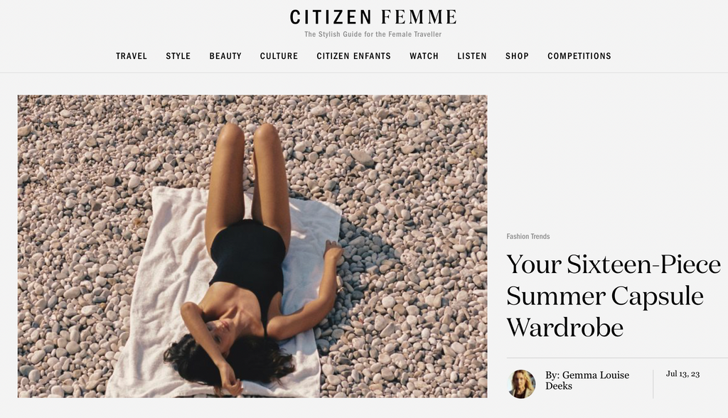 CITIZEN FEMME: Your Sixteen-Piece Summer Capsule Wardrobe