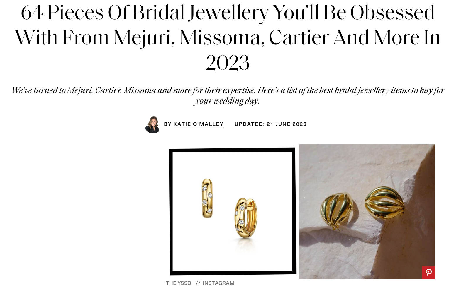 ELLE:  64 Pieces Of Bridal Jewellery You'll Be Obsessed With From Mejuri, Missoma, Cartier And More In 2023