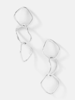Hermes Chain Earrings in Sterling Silver