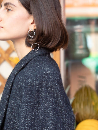 Hermes Chain Earrings in Sterling Silver