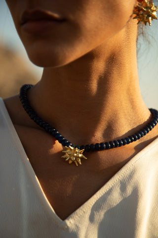 Sea Urchin in Jade Necklace
