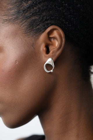 Droplet Mist Earrings In Silver