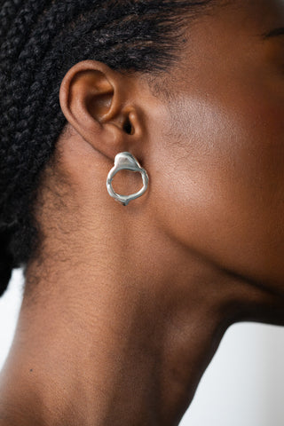 Droplet Mist Earrings In Silver