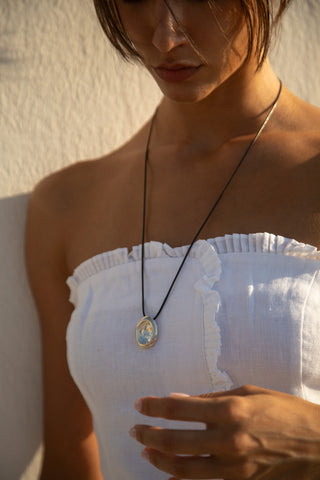 Aesop Cord Necklace In Sterling Silver