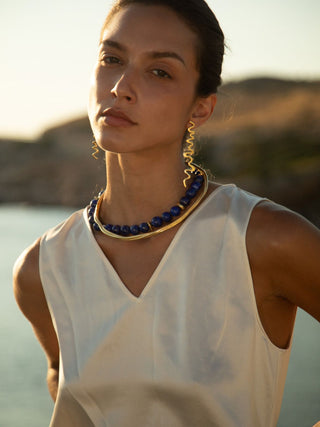 Helen Lapis Stone Necklace