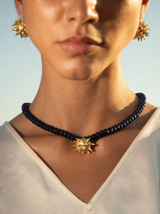 Sea Urchin in Jade Necklace