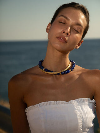 Helen Lapis Stone Necklace