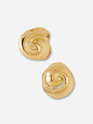 YSSO Cote Gold Statement Earrings