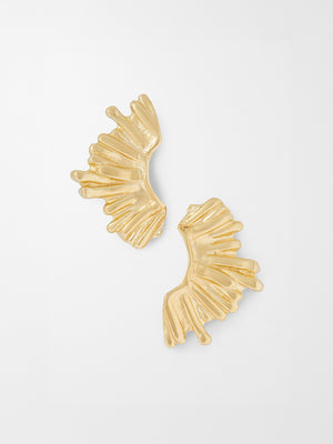 YSSO Crescent Sun Gold Mid-Sized Earrings