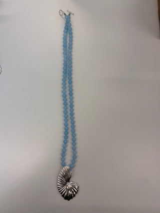 Silver Birth of Venus Blue Beads - Nantucket