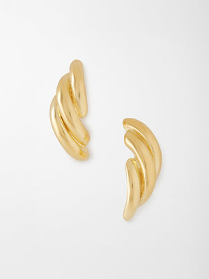 YSSO Kombos Gold Statement Earrings