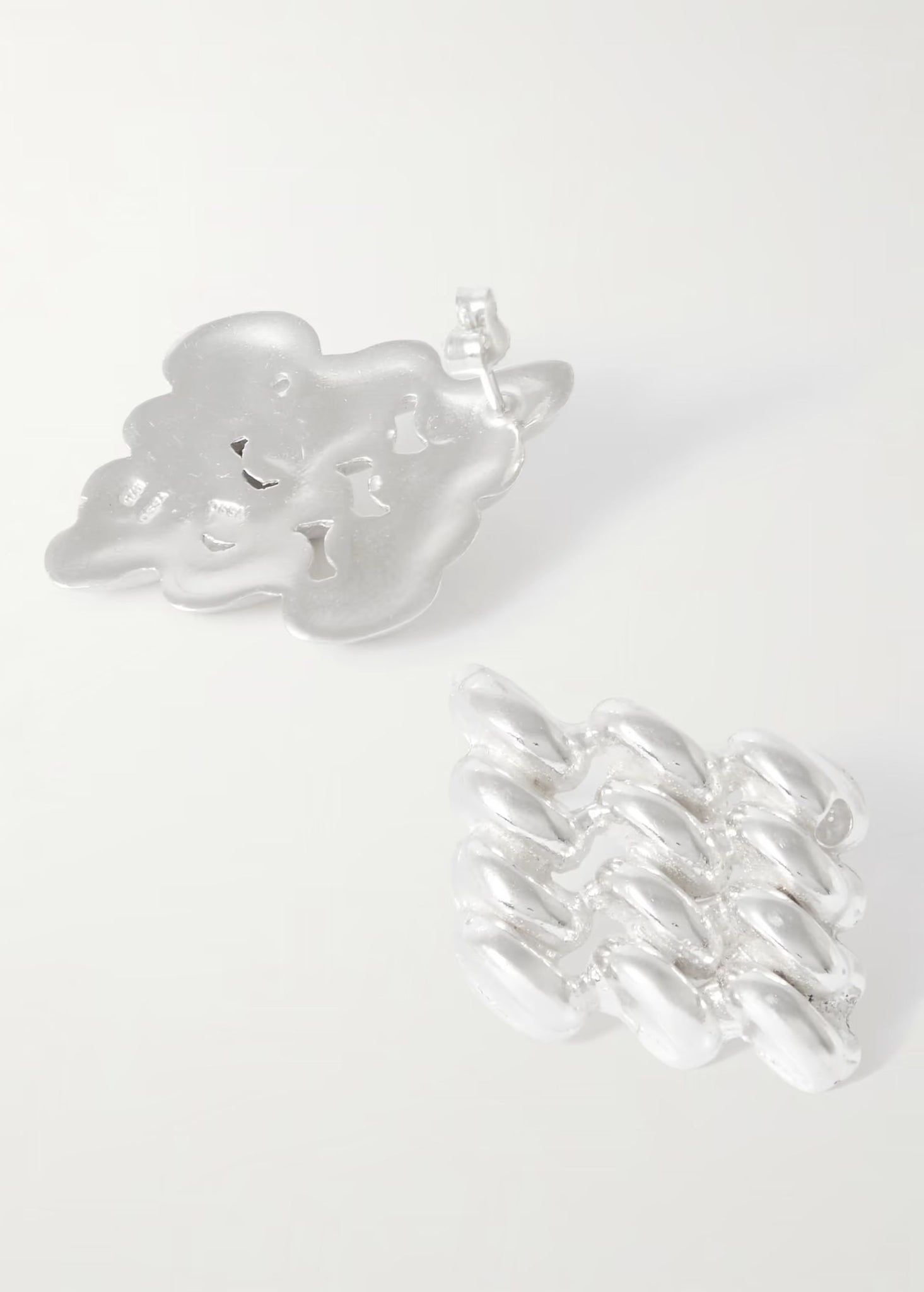Chain Link Earrings In Silver