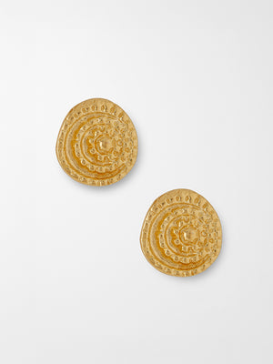 YSSO Rock Gold Stud Earrings
