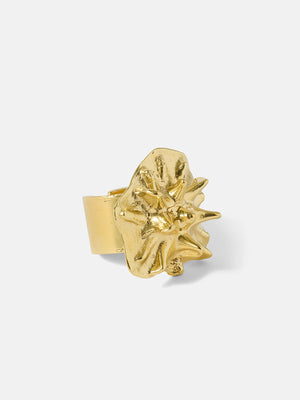 YSSO Sea Urchin Gold Semi-Adjustable Ring