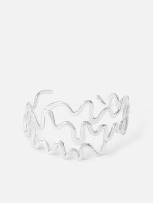 Shore Adjustable Cuff Bracelet In Silver