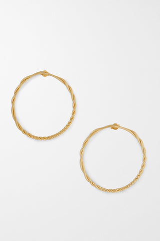 Thin Twist Hoops