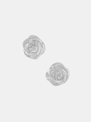 YSSO Tiny Rose Sterling Silver Stud Earrings