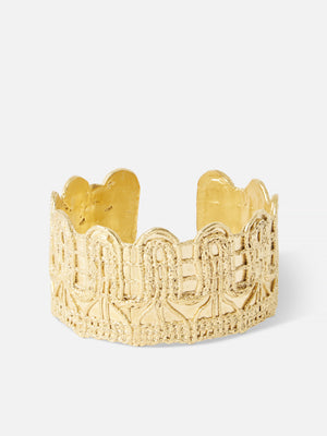 YSSO Crown Gold Adjustable Cuff Bracelet