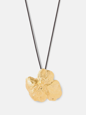 YSSO Hibiscus Gold Cord Necklace