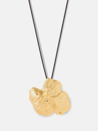 YSSO Hibiscus Gold Cord Necklace
