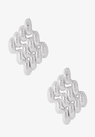 Chain Link Earrings In Silver